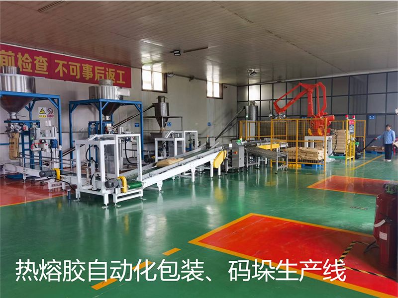 熱熔膠自動化包裝、碼垛生產(chǎn)線